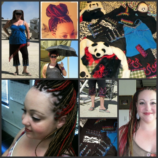 burning man 2011 rites of passage hair and outfits collage